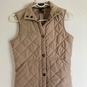 Vintage Ralph Lauren vest, quilted w/ corduroy